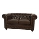 ΚΑΝΑΠΕΣ 2ΘΕΣΙΟΣ T.CHESTERFIELD HM3010.01 ΤΕΧΝΟΔΕΡΜΑ ΣΚΟΥΡΟ ΚΑΦΕ