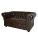 ΚΑΝΑΠΕΣ 2ΘΕΣΙΟΣ T.CHESTERFIELD HM3010.01 ΤΕΧΝΟΔΕΡΜΑ ΣΚΟΥΡΟ ΚΑΦΕ