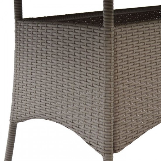 ΤΡΑΠΕΖΙ ΑΛΟΥΜΙΝΙΟΥ RATTAN ΜΠΕΖ HM5140.02 140x80x74 εκ.