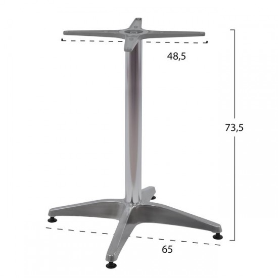 ΒΑΣΗ ΑΛΟΥΜΙΝΙΟΥ 4ΝΥΧΗ 65Χ65 HM401.04