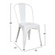 ΚΑΡΕΚΛΑ ΜΕΤΑΛΛΙΚΗ HM0018.21 MELITA ΣΕ MILK WHITE 45x47x85Υ εκ.