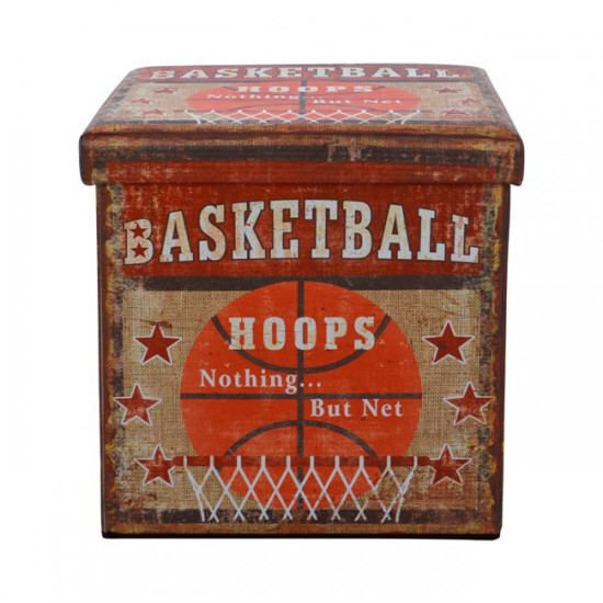 ΣΚΑΜΠΩ ΑΠΟ PU ΜΕ ΑΠΟΘΗΚΕΥΤΙΚΟ ΧΩΡΟ BASKETBALL 38X38X38 HM8129