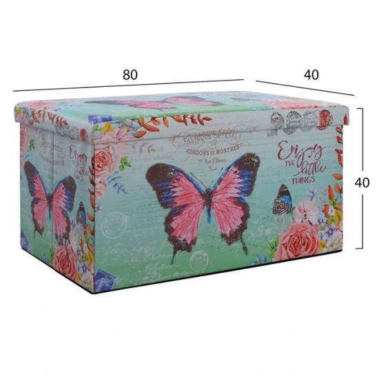 ΣΚΑΜΠΩ ΑΠΟ PU ΜΕ ΑΠΟΘΗΚΕΥΤΙΚΟ ΧΩΡΟ BUTTERFLY 80X40X40 HM8132