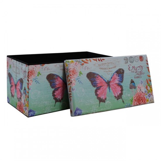 ΣΚΑΜΠΩ ΑΠΟ PU ΜΕ ΑΠΟΘΗΚΕΥΤΙΚΟ ΧΩΡΟ BUTTERFLY 80X40X40 HM8132