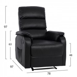 ΠΟΛΥΘΡΟΝΑ COMFORT RELAX ΜΕ ΜΗΧΑΝΙΣΜΟ MASSAGE HM8316.01 ΜΑΥΡΟ PU