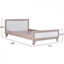 ΚΡΕΒΑΤΙ KARLA HM2277 ΔΙΠΛΟ 150Χ200 SONAMA & ΛΕΥΚΟ ΤΟΥ ΠΑΓΟΥ