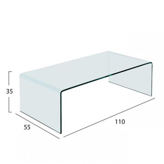 ΤΡΑΠΕΖΙ ΣΑΛΟΝΙΟΥ ΓΥΑΛΙΝΟ HM8297 110Χ55Χ35Υεκ.