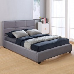 ΚΡΕΒΑΤΙ BRILEY 150X200 ΜΕ ΥΦΑΣΜΑ DARK GREY HM555.05