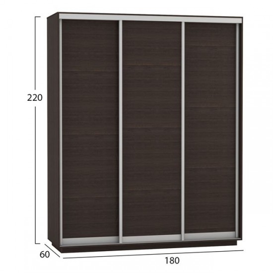 ΝΤΟΥΛΑΠΑ ΣΥΡΟΜΕΝΗ 3ΦΥΛΛΗ AMELIA HM2305.02 WENGE 180X60X220εκ.