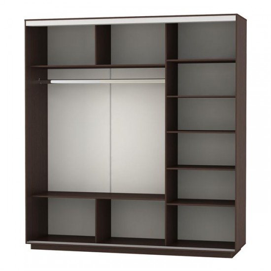 ΝΤΟΥΛΑΠΑ ΣΥΡΟΜΕΝΗ 3ΦΥΛΛΗ AMELIA HM2307.02 WENGE 210X60X220εκ.