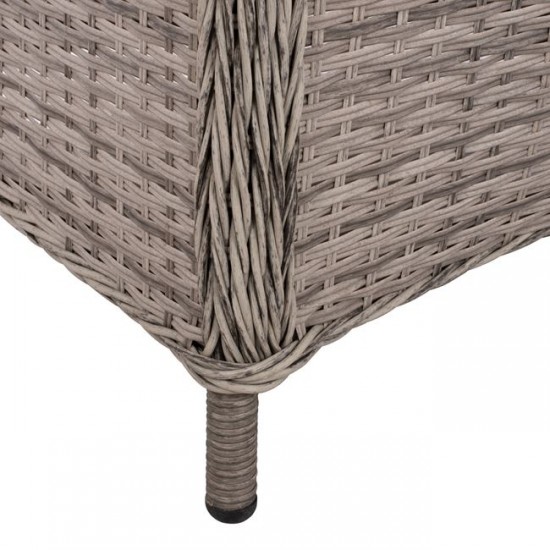 ΠΟΛΥΘΡΟΝΑ ΜΕΤΑΛΛΙΚΗ RATTAN ΓΚΡΙ ΜΕ ΜΑΞΙΛΑΡΙ HM5505.11 61x70x84Υεκ.