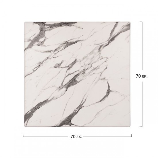 ΕΠΙΦΑΝΕΙΑ ΤΡΑΠΕΖΙΟΥ WERZALIT 70Χ70 MARBLE WHITE-GREY 5657 HM5230.11