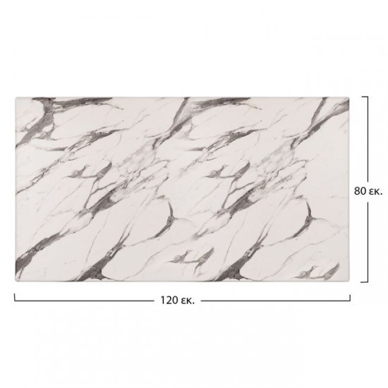 ΕΠΙΦΑΝΕΙΑ ΤΡΑΠΕΖΙΟΥ WERZALIT 120Χ80 MARBLE WHITE-GREY 5657 HM5630.11