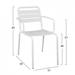 ΚΑΡΕΚΛΑ ΠΟΛΥΘΡΟΝΑ ΜΕΤΑΛΛΙΚΗ ΛΕΥΚΗ HM5006.02 HOMEMARKT