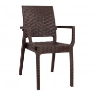 ΠΟΛΥΘΡΟΝΑ ΠΟΛΥΠΡΟΠΥΛΕΝΙΟΥ ELITE RATTAN HM5661.03 ΣΕ ΚΑΦΕ ΧΡΩΜΑ 57X57X88Y εκ.